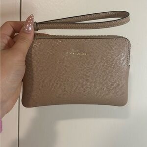 Coach Corner Zip Wristlet